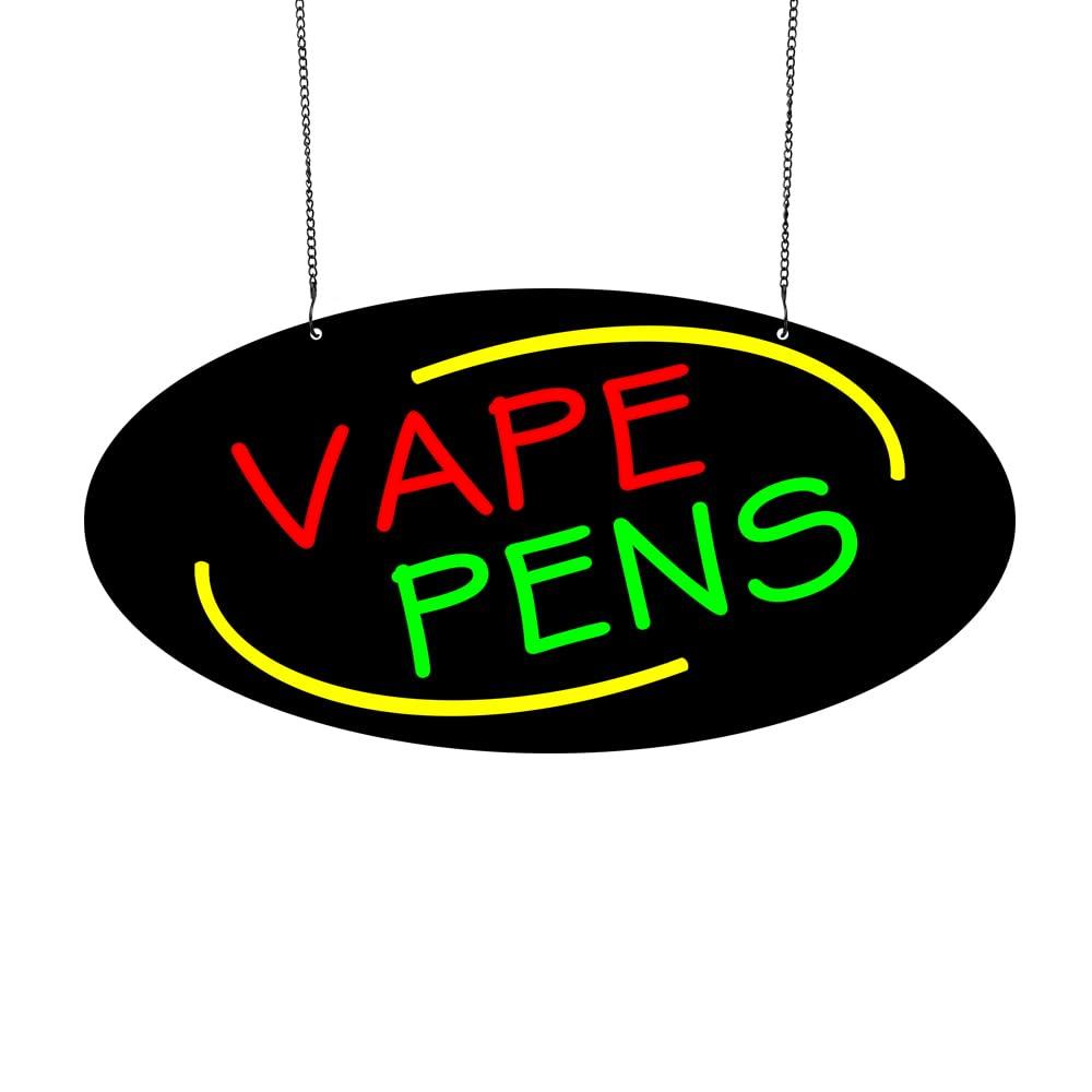 Vaping Store - 베이프 펜 모양의 네온 간판, 밝기