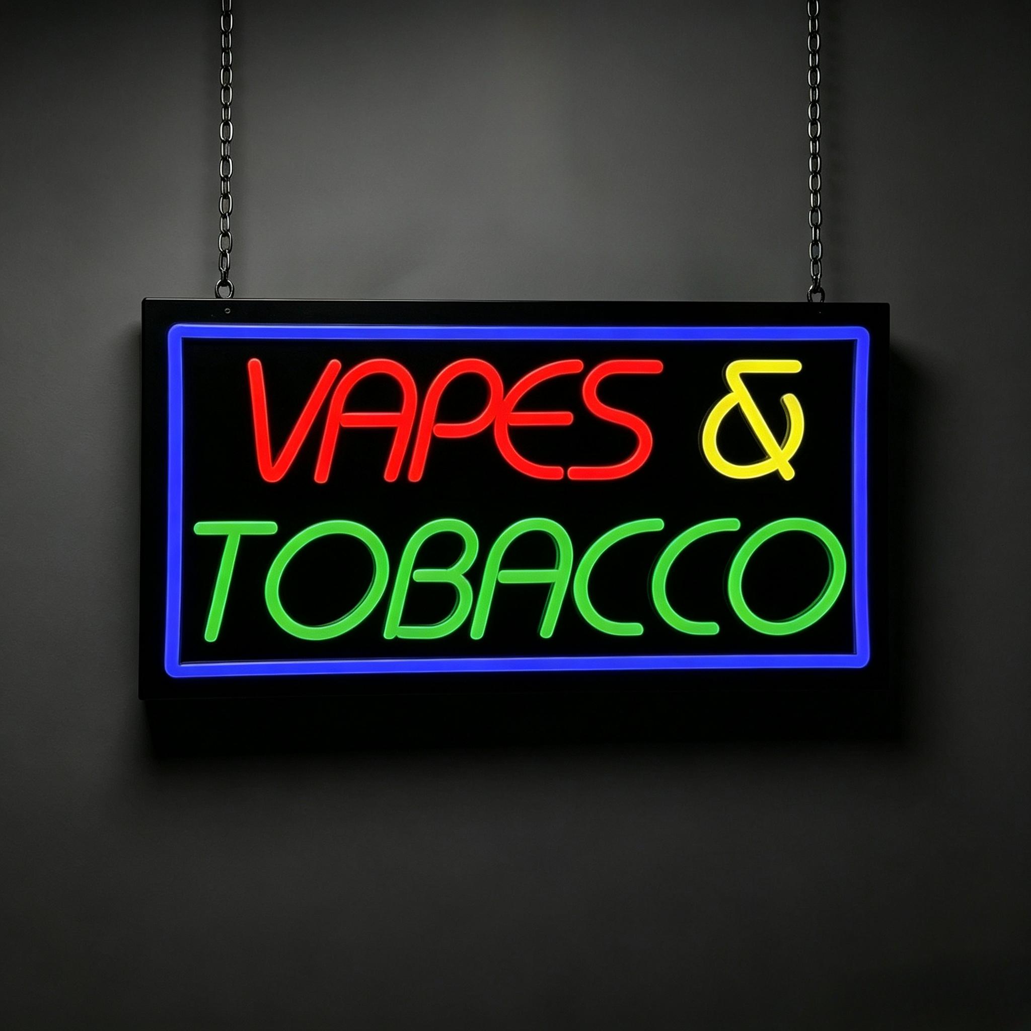 Vaping Store - 담배 및 전자담배 네온 간판, USB